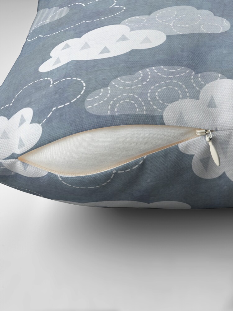 Thumbnail 2 of 4, Pillow, Rain Clouds designed and sold by daisy-beatrice.