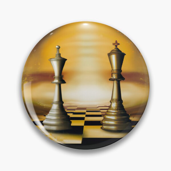 Item preview, Chess King and Queen with Golden Background Digital Art designed and sold by GambitChess.