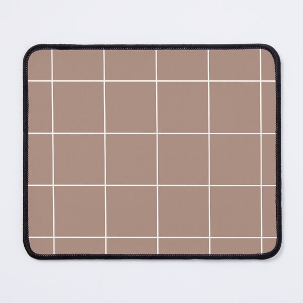 Artikelvorschau, Mid-tone Brown White Minimal Square Diamond Grid Pattern 2 Pairs 2023 COTY Redend Point SW 9081 entworfen und verkauft von ColorOfTheYears.