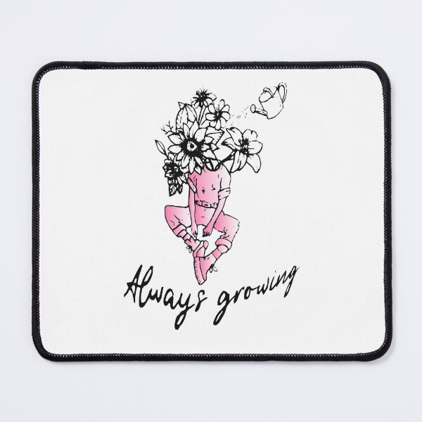 Item preview, black pink always growing floral mental health designed and sold by XXgooddeedXX.