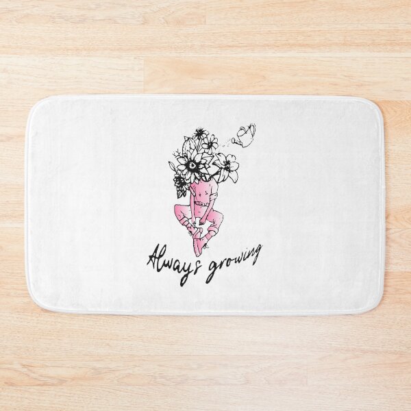 Item preview, black pink always growing floral mental health designed and sold by XXgooddeedXX.
