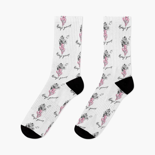 Item preview, black pink always growing floral mental health designed and sold by XXgooddeedXX.