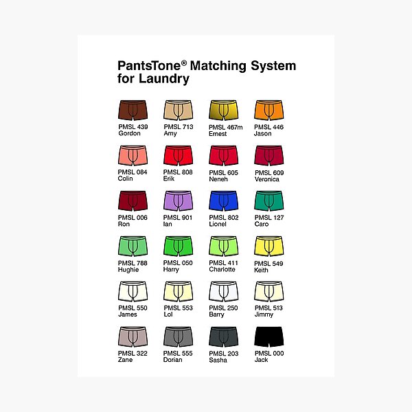 PantsTone Matching System for Laundry Photographic Print
