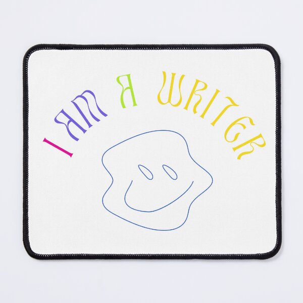 Item preview, I am a writer. Coloured squiggle smiley face design. designed and sold by CreativeStrand.