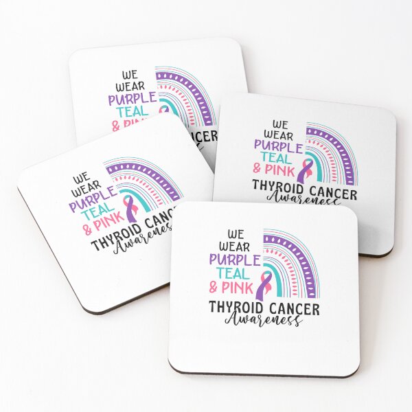 Item preview, Purple Teal Pink Thyroid Cancer Awareness Shirt, Rainbow Awareness, Thyroid Cancer Warrior, Cancer Support designed and sold by NgocCong.