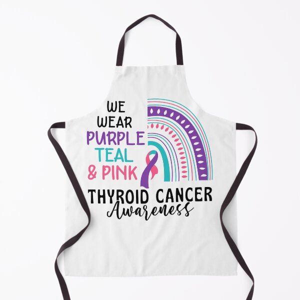 Item preview, Purple Teal Pink Thyroid Cancer Awareness Shirt, Rainbow Awareness, Thyroid Cancer Warrior, Cancer Support designed and sold by NgocCong.