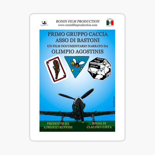 Primo Gruppo Caccia Asso di Bastoni - official poster Sticker