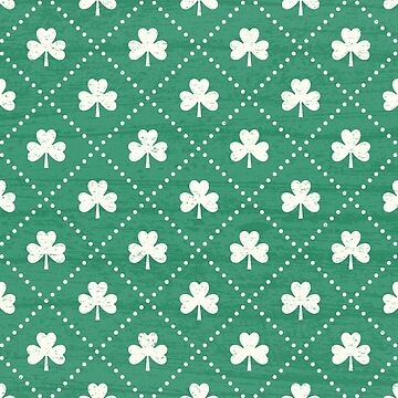 Artwork thumbnail, Shamrock On! - Emerald Green Background by Daisy Beatrice