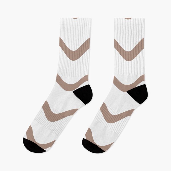 Artikelvorschau, Mid-tone Brown White Rippled Horizontal Stripe Pattern Pairs 2023 COTY Redend Point SW 9081 entworfen und verkauft von ColorOfTheYears.