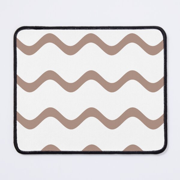 Artikelvorschau, Mid-tone Brown White Rippled Horizontal Stripe Pattern Pairs 2023 COTY Redend Point SW 9081 entworfen und verkauft von ColorOfTheYears.