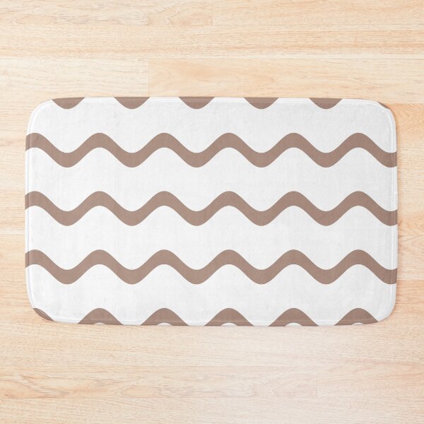 Artikelvorschau, Mid-tone Brown White Rippled Horizontal Stripe Pattern Pairs 2023 COTY Redend Point SW 9081 entworfen und verkauft von ColorOfTheYears.