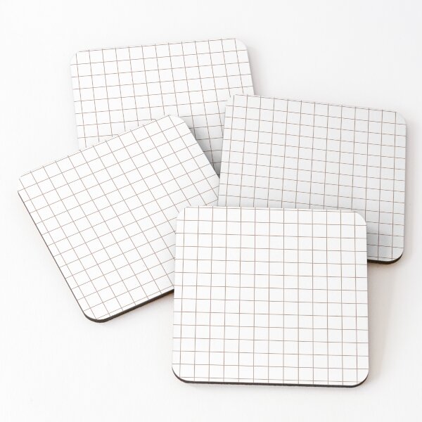 Artikelvorschau, Mid-tone Brown White Tile Grid Pattern Pairs 2023 COTY Redend Point SW 9081 entworfen und verkauft von ColorOfTheYears.