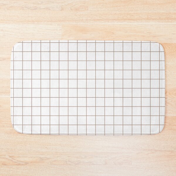 Artikelvorschau, Mid-tone Brown White Tile Grid Pattern Pairs 2023 COTY Redend Point SW 9081 entworfen und verkauft von ColorOfTheYears.