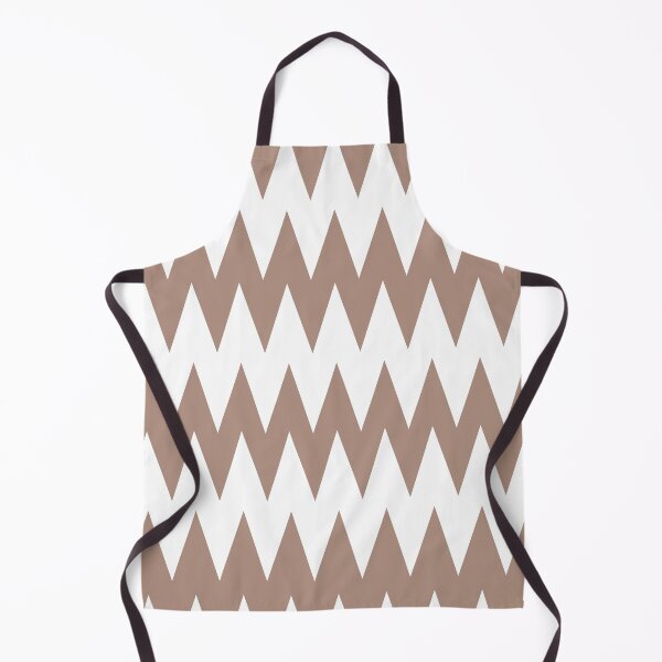 Artikelvorschau, Mid-tone Brown White Zigzag Rippled Horizontal Stripe Pattern Pairs 2023 COTY Redend Point SW 9081 entworfen und verkauft von ColorOfTheYears.