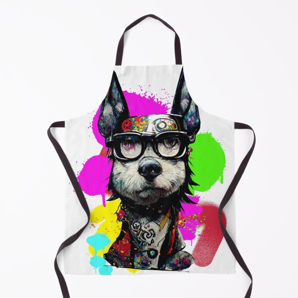 Item preview, dog wearing glasses spray paint designed and sold by keyd-studio.