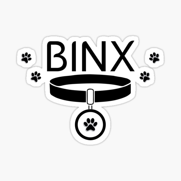 "BINX Pet's Name My girl cat name is BINX BINX cat's Name" Sticker