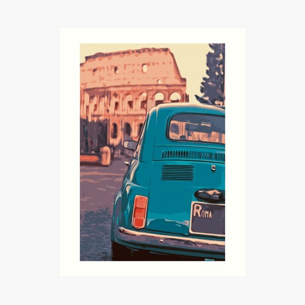 Italy, vintage panorama Art Print