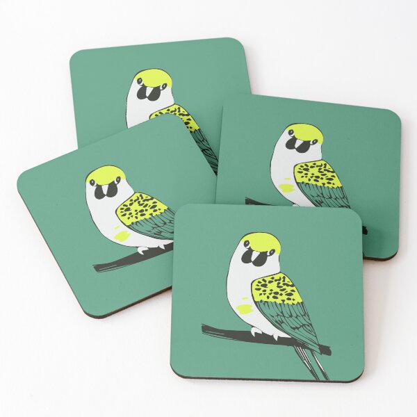 Item preview, Chirpy Yellow and Green Budgerigar designed and sold by woodlarks.