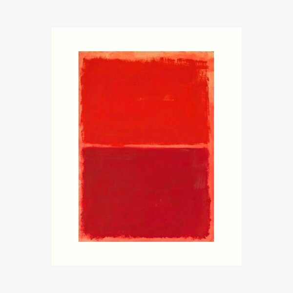 mark rothko malerei, rot, dunkelrot, kunstwerk von mark rothko Kunstdruck