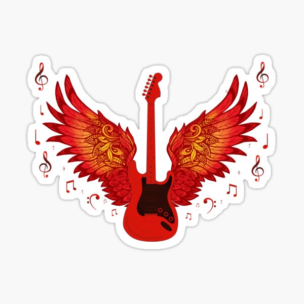 let-fly-with-the-guitar-sticker-for-sale-by-ahmedabdelbaset-redbubble