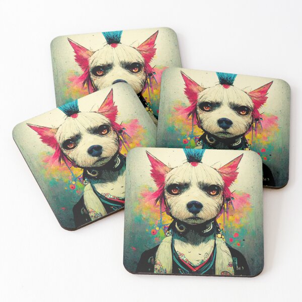 Item preview, dog punk street art designed and sold by keyd-studio.