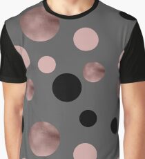 Elegant rose gold, black and pink dots Graphic T-Shirt