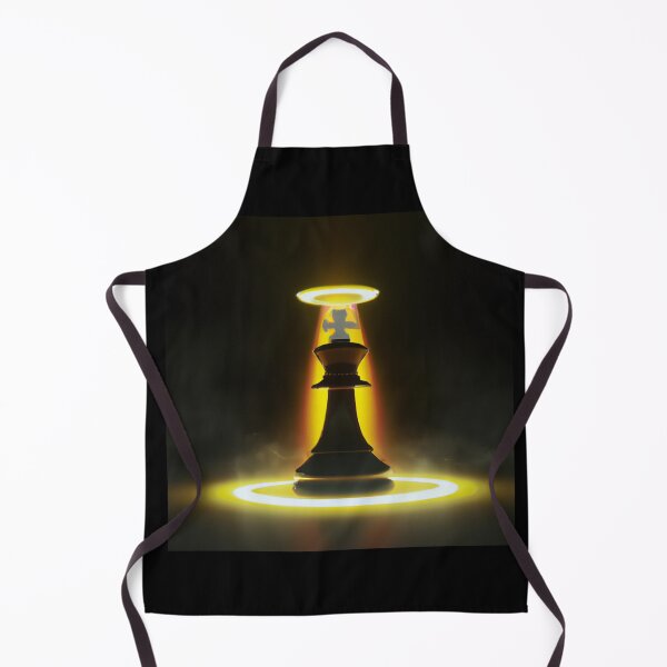 Item preview, Black Chess King with Glowing Halo - Digital Art designed and sold by GambitChess.
