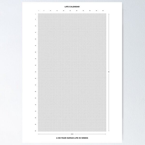 Artikel-Vorschau von Kalender des Lebens | Memento Mori | Stoizismus | Stoische Reflexion | Leben Wandkunst | Stoisch Poster | Stoische Kunst | Memento Mori Druck | Leben in Wochen, designt und verkauft von QuoteAndPaper.