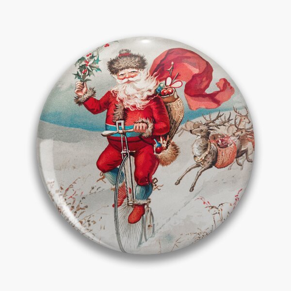 Item preview, Santa Claus on a penny farthing designed and sold by suewen.