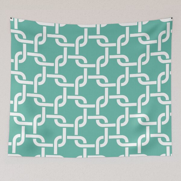 Item preview, Greensheen Interlocking Square Pattern designed and sold by patternplaten.