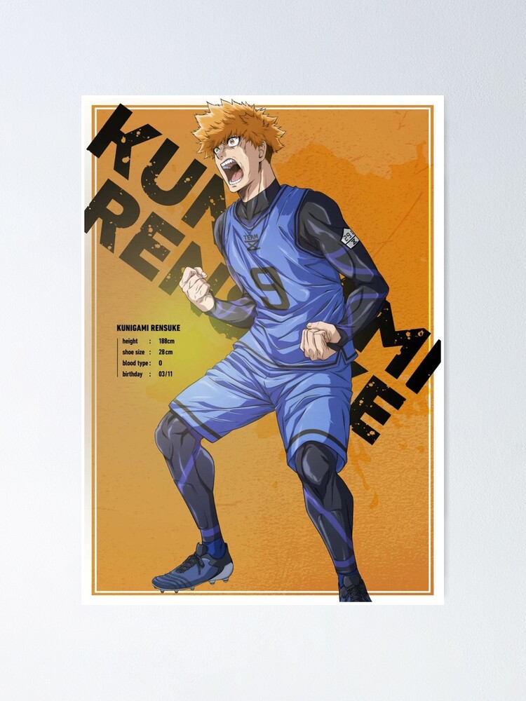 KUNIGAMI RENSUKE - BLUE LOCK Poster for Sale by ANIME Lover center