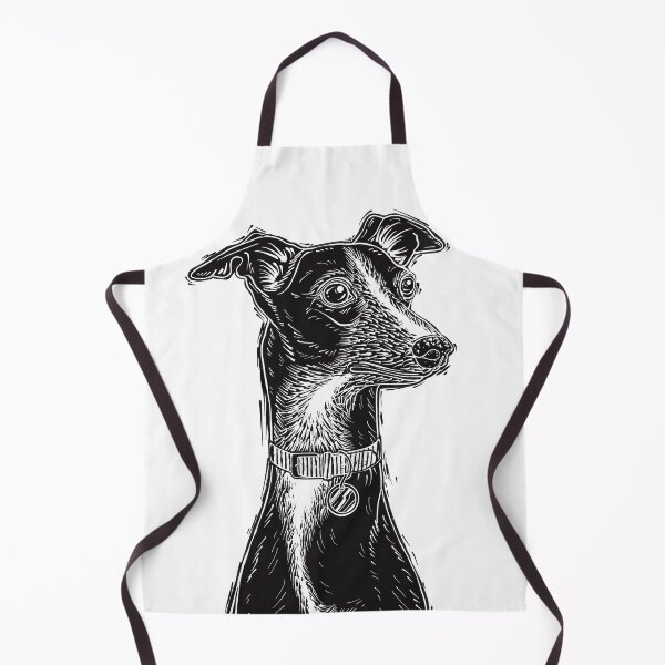 Item preview, Black & White Whippet Dog Portrait Linocut designed and sold by Adam Regester.