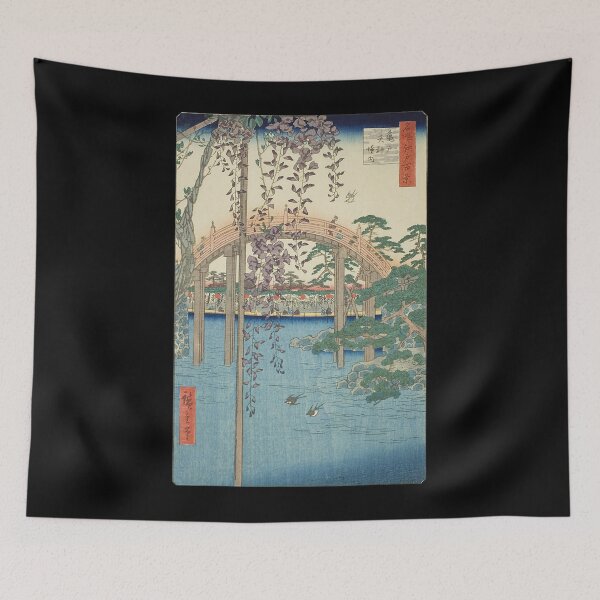 Item preview, Vintage Famous Japanese Woodblock Art Kameido Tenjin Shrine designed and sold by silverconscienc.
