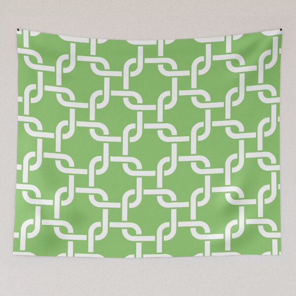 Item preview, Screamin' Green Interlocking Square Pattern designed and sold by patternplaten.