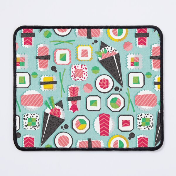 Item preview, Paper cut geo sushi // aqua background designed and sold by SelmaCardoso.