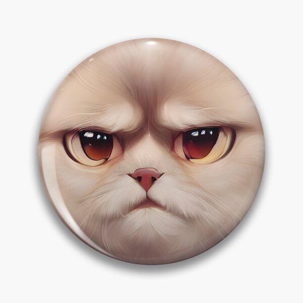 Item preview, Grouchy Cat with  (Color, Square, Symmetric, 8000x8000, Dark Gray Background) designed and sold by Digital-Davinci.