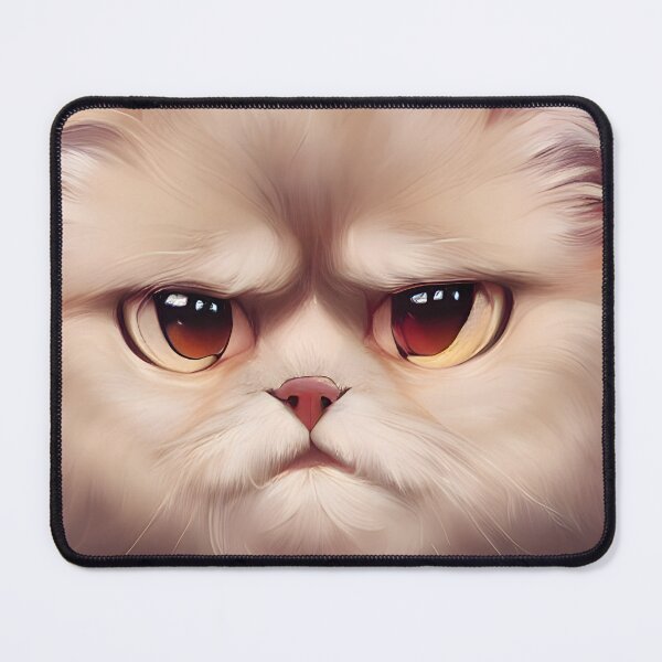 Item preview, Grouchy Cat with (Color, Square, Symmetric, 8000x8000, Dark Gray Background) designed and sold by Digital-Davinci.