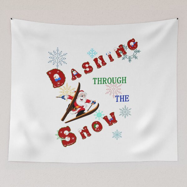 Item preview, Cute Santa Dashing through the Snow designed and sold by ZanyPaintbrush.
