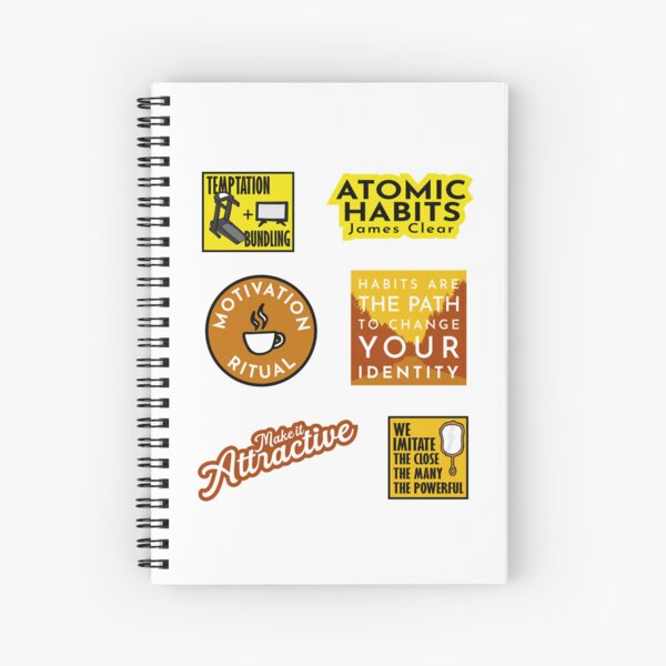 Libro visual Hábitos atómicos - James Clear Spiral Notebook for Sale by  TKsuited