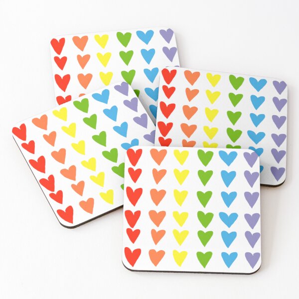 Item preview, rainbow heart pattern designed and sold by FONESAY.