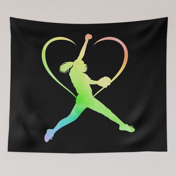 Item preview, Awesome Softball Shirt Funny Softball Rainbow Gifts Girls designed and sold by hardrhubarb1587.