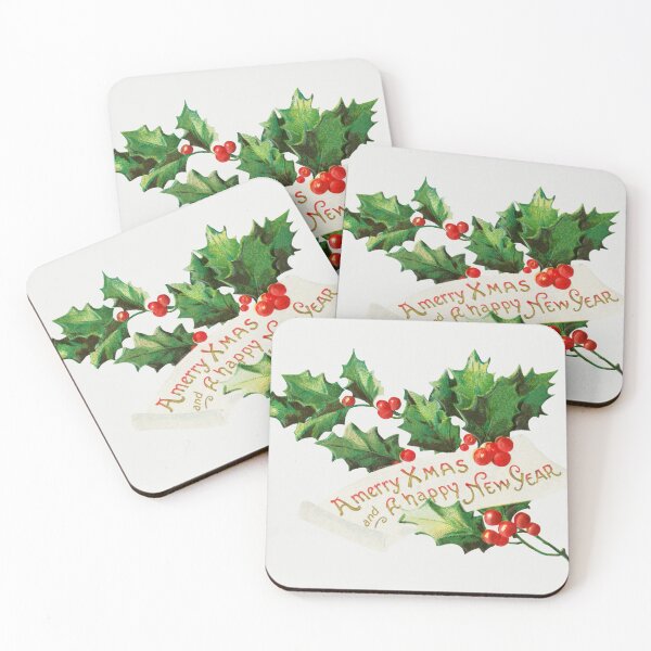 Item preview, Holly Branch, Merry X'mas and A Happy New Year  designed and sold by suewen.