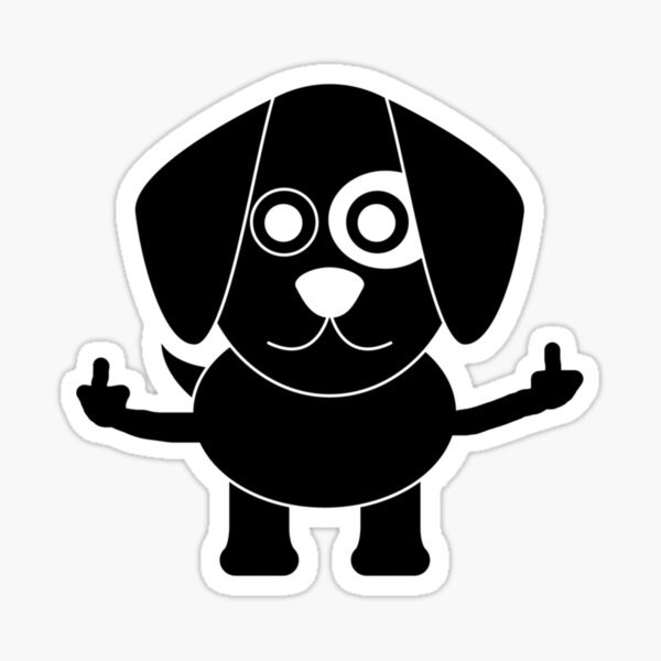 "Funny Dog Middle Finger meme " Sticker for Sale by Redbubble