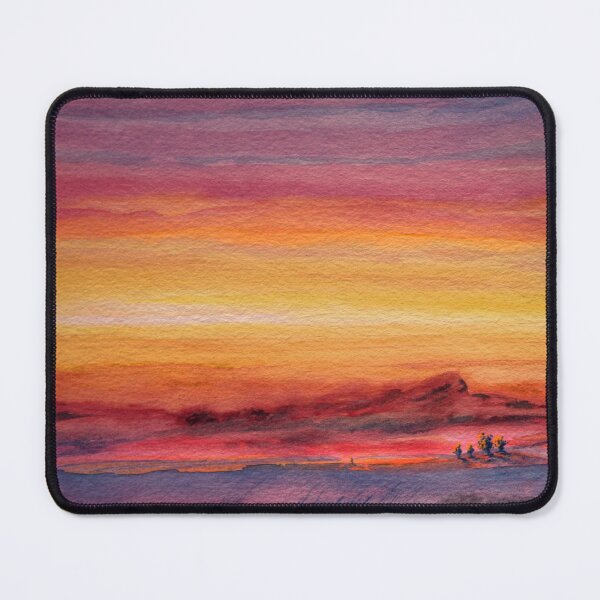 Item preview, Sunset Over Red Ridge Canyon - Watercolour designed and sold by kernowerno.