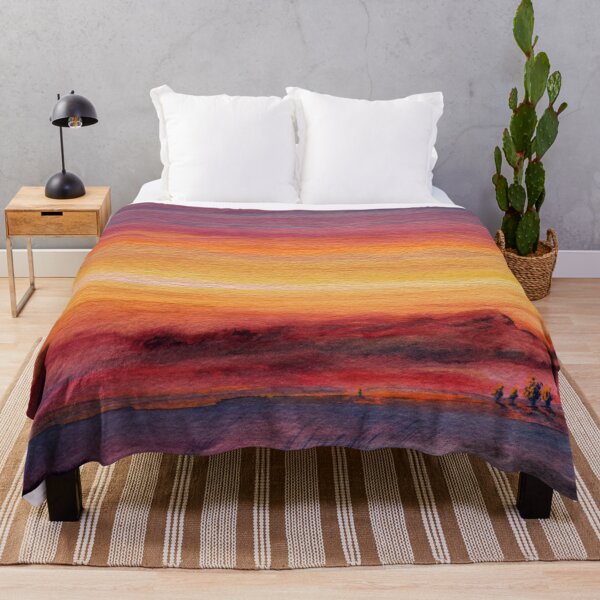 Item preview, Sunset Over Red Ridge Canyon - Watercolour designed and sold by kernowerno.