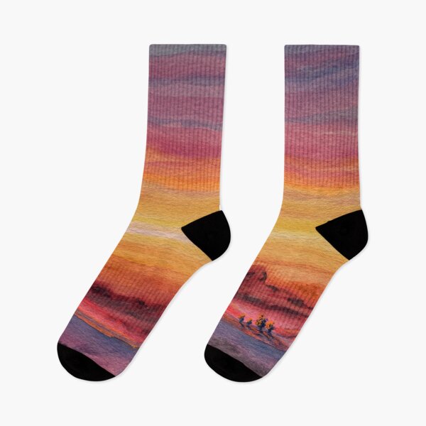 Item preview, Sunset Over Red Ridge Canyon - Watercolour designed and sold by kernowerno.