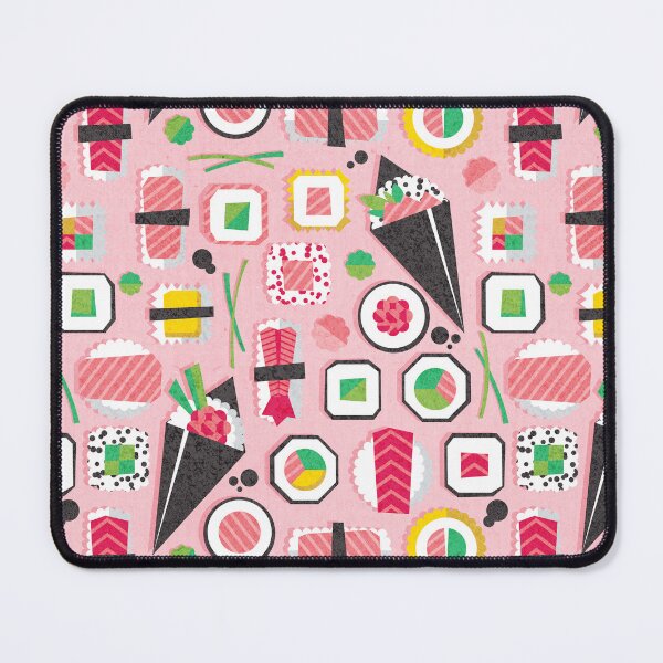 Item preview, Paper cut geo sushi // pastel pink background designed and sold by SelmaCardoso.