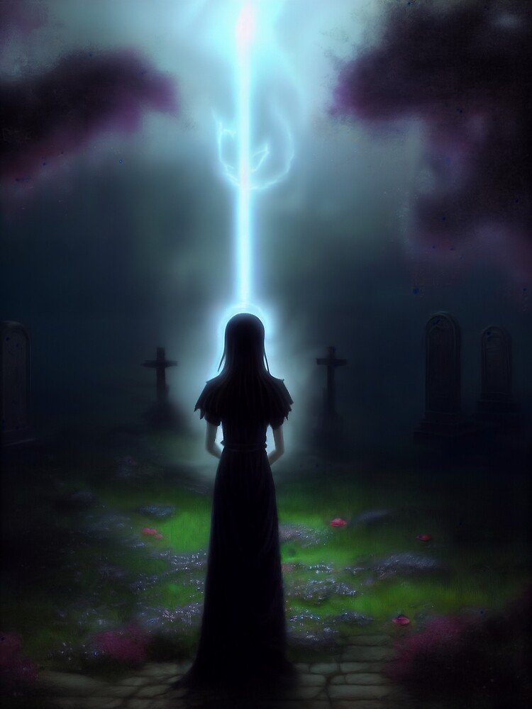 Libra Muva's Wake — Dark walk in the graveyard. A classic anime scene....