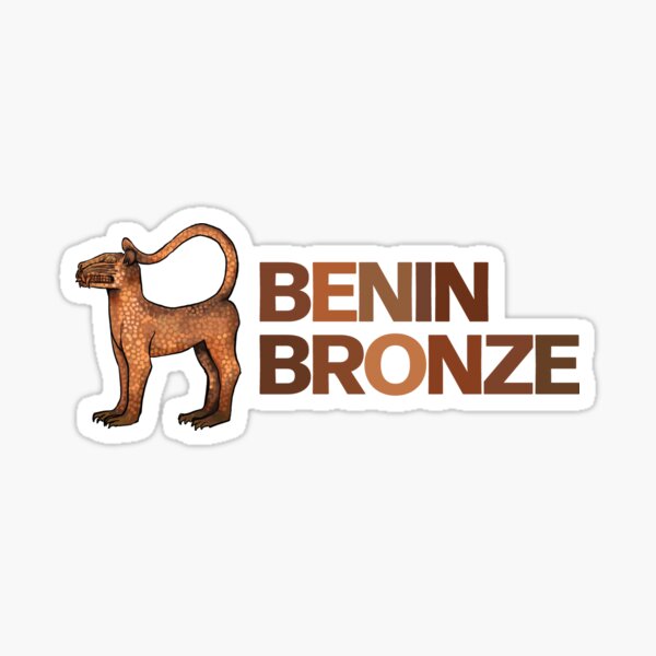 Benin Bronze (w/ text) Sticker