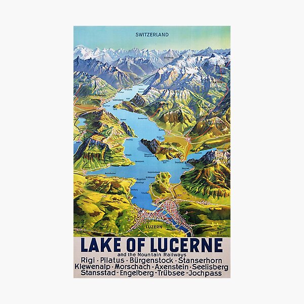 Item preview, " Switzerland: 2022/today - Lake Lucerne Panorama designed and sold by MOUNTAINS on FIRE.